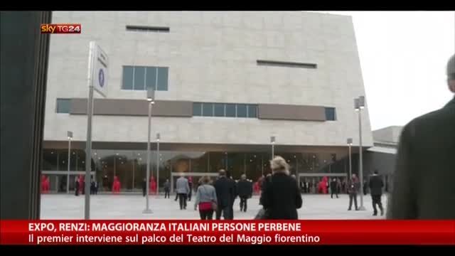 Expo, Renzi: maggioranza italiani persone perbene