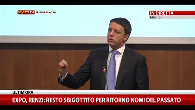 Expo, Renzi: non si fermano le opere, si fermano i ladri