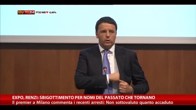 Expo, Renzi: sbigottimento per nomi del passato che tornano