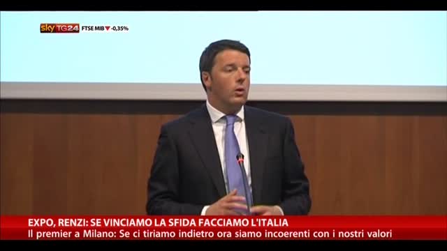 Expo, Renzi: se vinciamo la sfida facciamo l'Italia