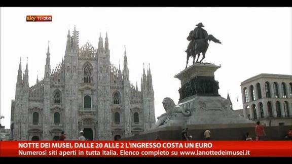 Notte dei Musei, dalle 20 alle 2 l'ingresso costa un euro