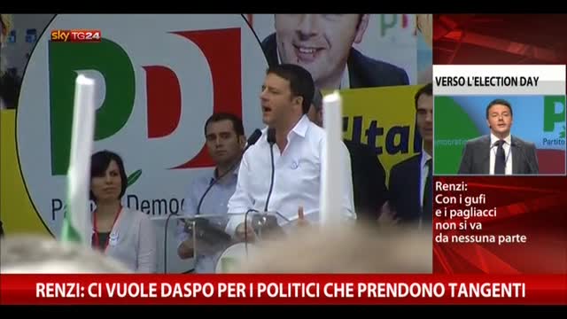 Renzi: "Ci vuole Daspo per i politici che prendono tangenti"