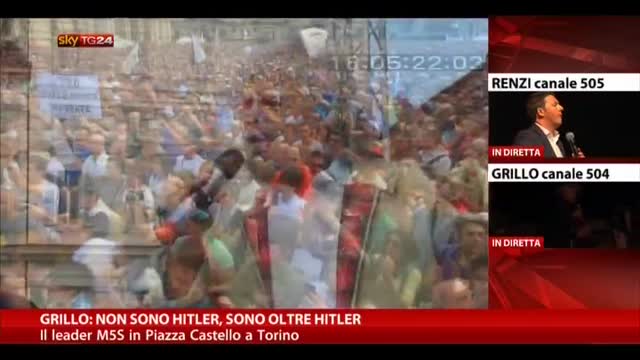 "Hitler", le parole di Grillo e la replica di Renzi