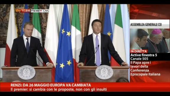 Renzi: da 6 maggio Europa va cambiata