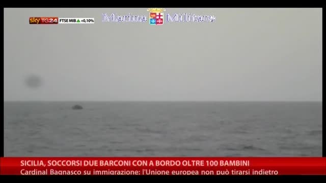 Sicilia, soccorsi barconi con a bordo oltre 100 bambini
