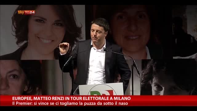 Europee, Matteo Renzi in tour elettorale a Milano
