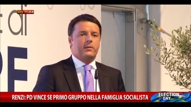 Renzi: Pd vince se primo gruppo nella famiglia socialista