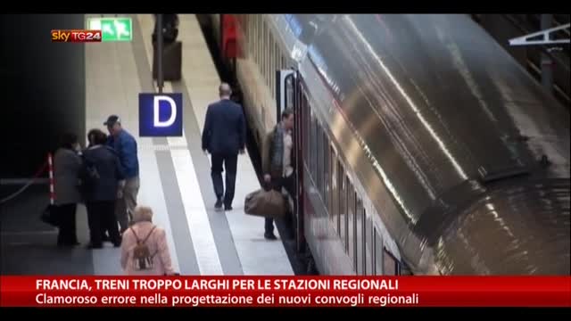 Francia, treni troppo larghi per le stazioni regionali