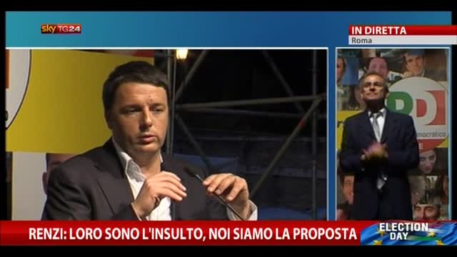 Renzi: loro sono l'insulto, noi siamo la proposta