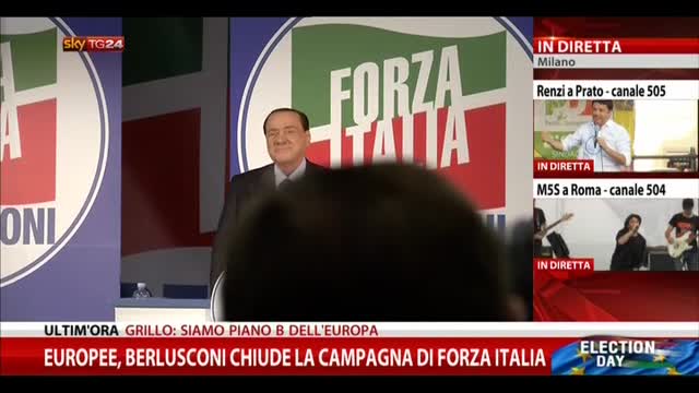 Europee, Berlusconi saluta e ringrazia i candidati