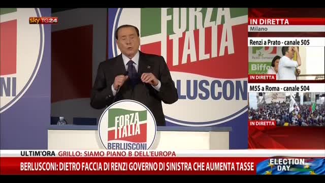 Berlusconi: Grillo specula sulla disperazione dei cittadini