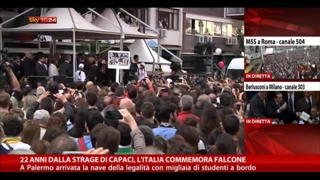 22 anni dalla strage di Capaci, l'Italia commemora Falcone