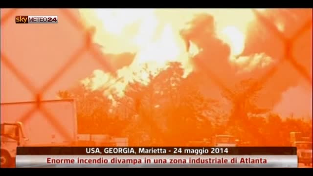 Usa, Georgia: incendio divampa in zona industriale Atlanta