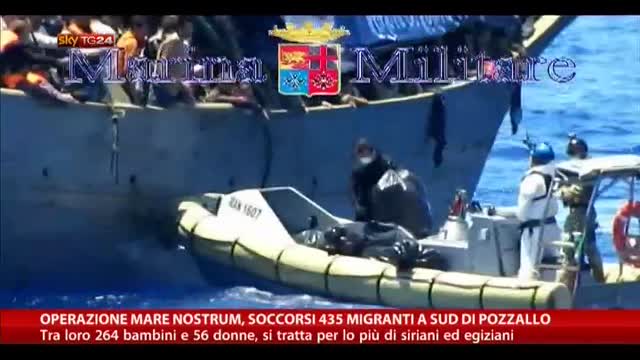 Mare Nostrum, soccorsi 435 migranti a sud di Pozzallo
