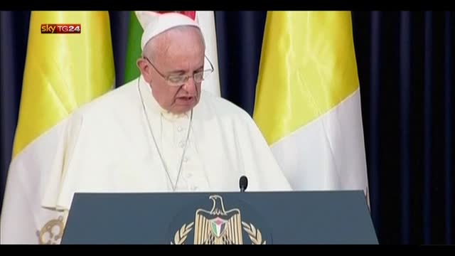 L'intervento del papa dopo l'incontro con Abu Mazen