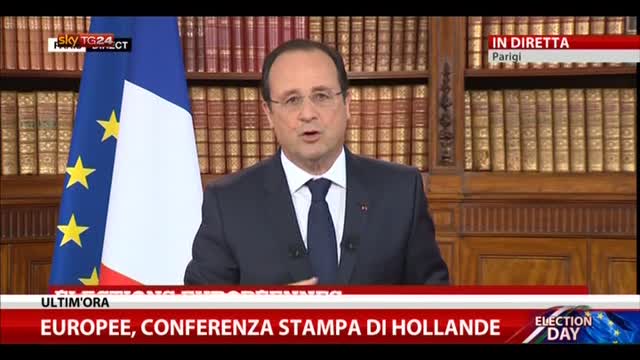 Europee, conferenza stampa di Hollande