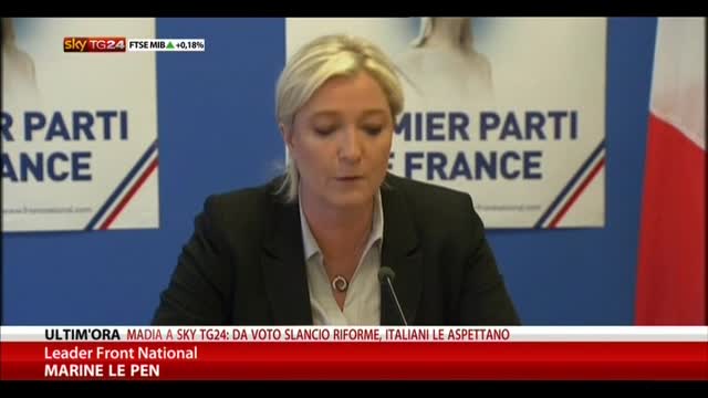 Marine Le Pen: siamo il cuore politico dell'Europa