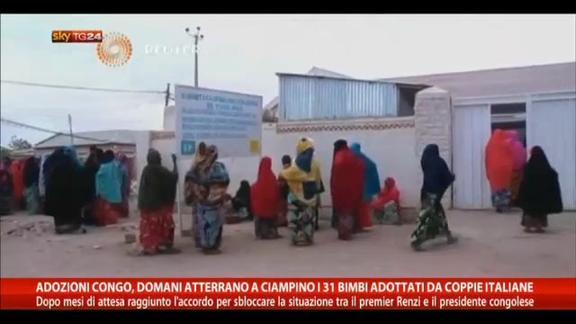 Adozioni Congo, domani atterrano a Roma 31 bambini adottati