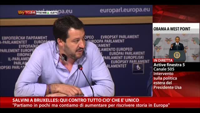 Salvini a Bruxelles: qui contro tutto ciò che è unico