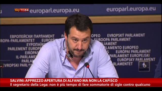 Salvini: apprezzo apertura di Alfano, ma non la capisco