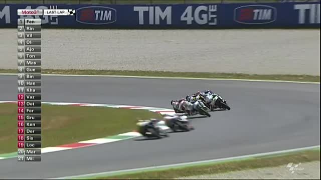 Moto3, ultimo giro al GP d'Italia: è super Fenati