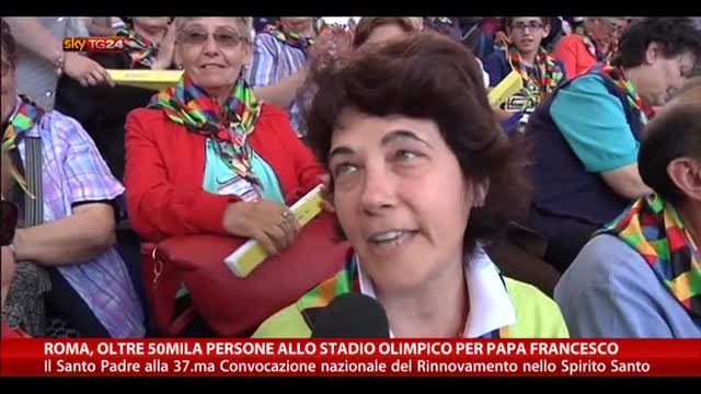 Roma, oltre 50mila persone allo stadio per Papa Francesco