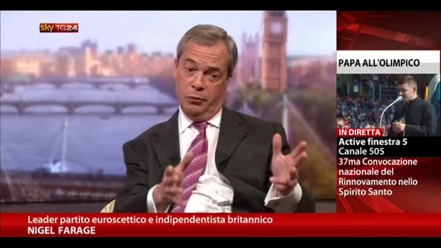 M5S, Farage: spero in un accordo con Grillo