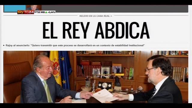 Re Juan Carlos abdica: la notizia sui siti internazionali