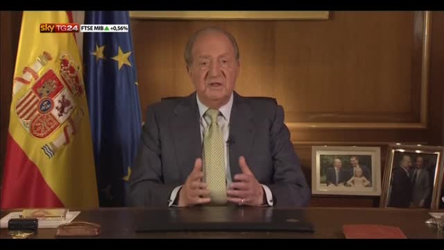 Re Juan Carlos annuncia l'abdicazione dal trono di Spagna