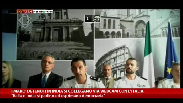 Marò detenuti in India si collegano via webcam con l'Italia
