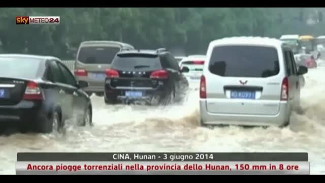 Cina, ancora piogge torrenziali nella provincia dello Hunan