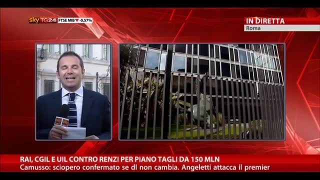 RAI, CGIL e UIL contro Renzi per il piano tagli da 150 mln