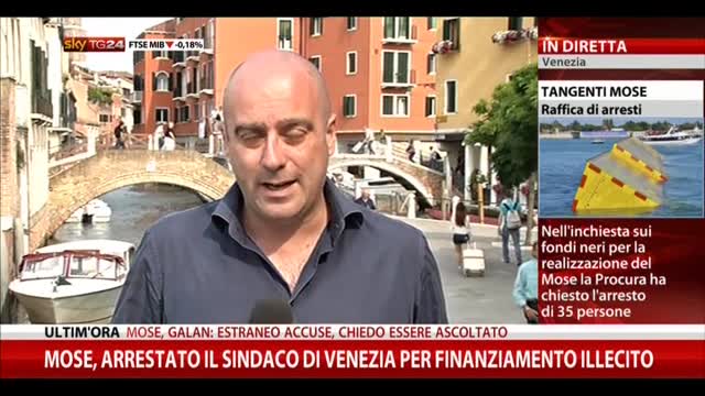 Mose, arrestato sindaco Venezia per finanziamento illecito