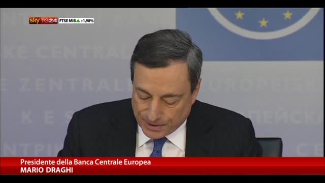 Draghi: Prestiti mirati a banche per rilancio credito