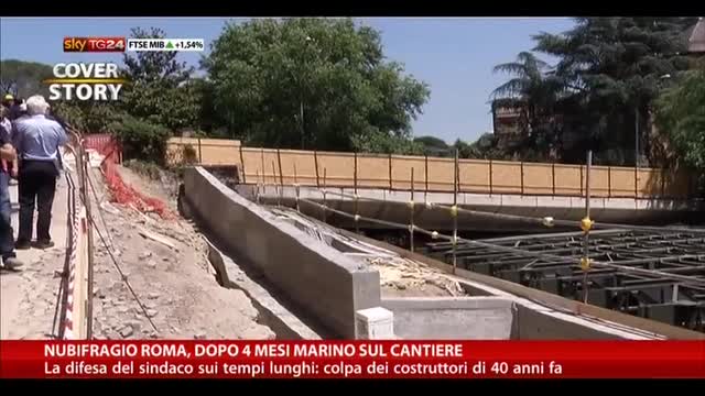 Cover story: Roma, Marino sul cantiere a 4 mesi nubifragio