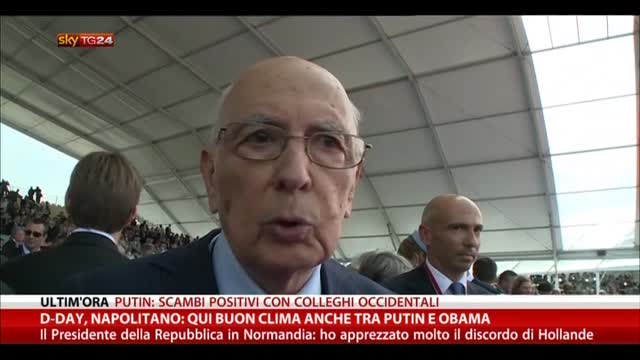 D-Day, Napolitano: qui buon clima anche tra Putin e Obama