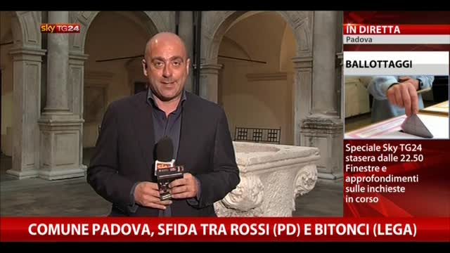 Comune Padova, sfida tra Rossi (PD) e Bitonci (Lega)