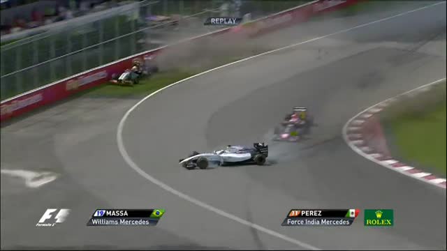 GP Canada, incidente Perez-Massa nell'ultimo giro