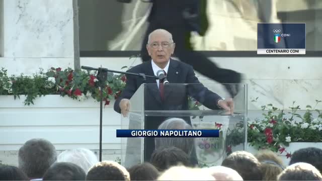 Festa Centenario Coni, l'omaggio di Giorgio Napolitano