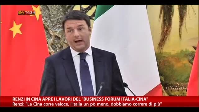 Renzi in Cina apre i lavori del "Business Forum Italia-Cina"