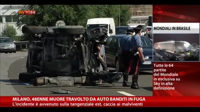 Milano, 48enne muore travolto da un'auto di banditi in fuga