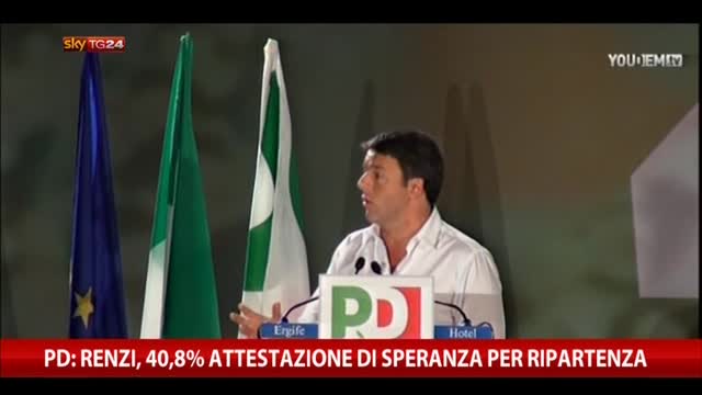 Pd, Renzi: 40,8% attestazione di speranza per ripartenza