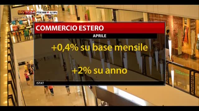 Istat, ad aprile aumentano le esportazioni italiane