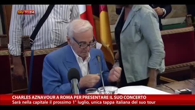 Charles Aznavour a Roma per presentare il suo concerto