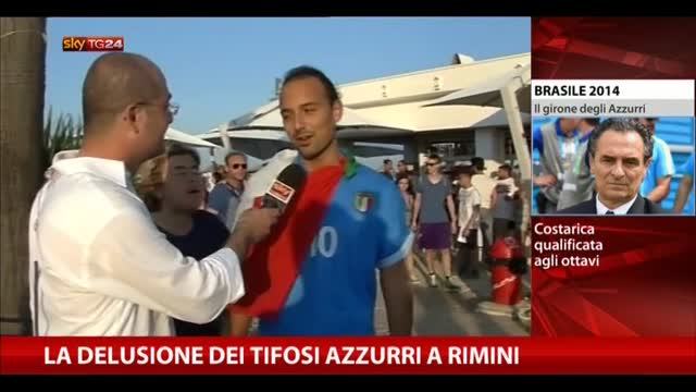 La delusione dei tifosi azzurri a Rimini