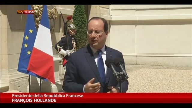 Hollande: Italia e Francia unite su crescita e investimenti