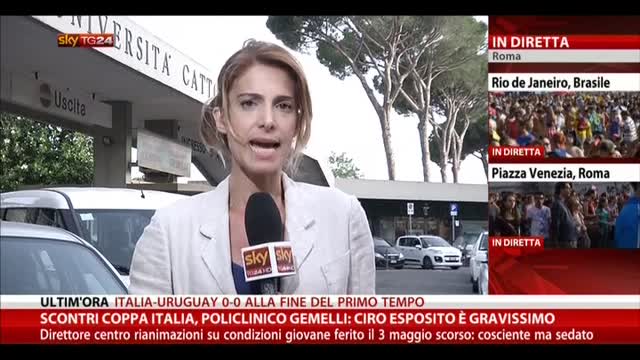 Policlinico Gemelli: "Ciro Esposito è gravissimo"