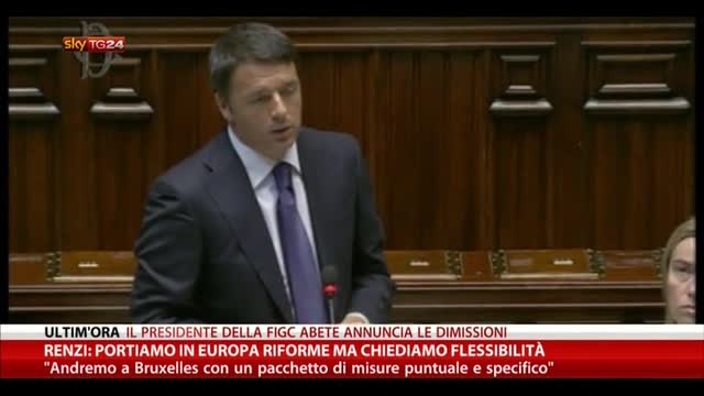 Renzi: in 1000 giorni riforme su cui sfidiamo il parlamento
