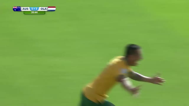 Australia-Olanda, gol Cahill