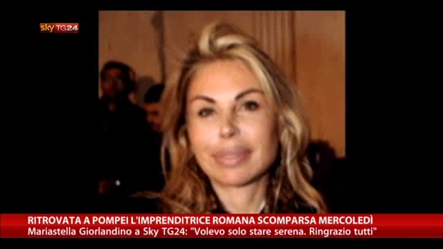 Ritrovata a Pompei l'imprenditrice romana scomparsa